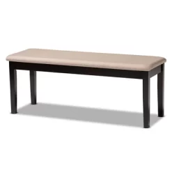 Teresa Fabric Upholstered And Wood Dining Bench - Baxton Studio -Furniture Specialty Store GUEST 12824594 7a29 4d2a a333 9dc0bdee18d4