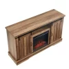 JYED DECOR 54 Inch Freestanding TV Stand Media Console With Sliding Barn Doors, Electric Fireplace, And 2 Cabinets With 2 Shelves, Rustic Oak -Furniture Specialty Store GUEST 129a5f18 02c8 4f05 846a 5d30ace4ab29