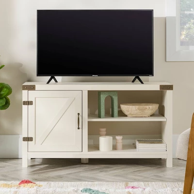 Clarabelle Rustic Industrial Barn Door TV Stand For TVs Up To 50" - Saracina Home 12 Clarabelle Rustic Industrial Barn Door TV Stand For TVs Up To 50" - Saracina Home - Image 10