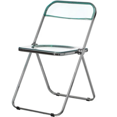 Fabulaxe Acrylic Folding Party Transparent Chair With Double Hinged Back | Indoor Outdoor Portable Commercial Seat With Silver Metal Frame For Home, Office, Wedding Party, Picnic, And Kitchen Dining 11 Fabulaxe Acrylic Folding Party Transparent Chair With Double Hinged Back | Indoor Outdoor Portable Commercial Seat With Silver Metal Frame For Home, Office, Wedding Party, Picnic, And Kitchen Dining - Image 9