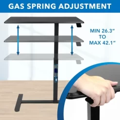 Mount-It! Height Adjustable Overbed & Bedside Table W/ Wheels | Overbed Desk Breakfast Tray For Medical & Home Use | Standing Desk W/ Gas Spring -Furniture Specialty Store GUEST 1494a07f 496a 4ae6 b5c8 75e3aa17a490