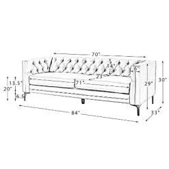 Wales 84" Contemporary Sofa With Tufted Back | ARTFUL LIVING DESIGN 20 Wales 84" Contemporary Sofa With Tufted Back | ARTFUL LIVING DESIGN -Furniture Specialty Store GUEST 14e5ab09 442f 4370 b627 732834898623