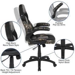 Flash Furniture Gaming Desk And Racing Chair Set With Cup Holder, Headphone Hook And Removable Mouse Pad Top - 2 Wire Management Holes -Furniture Specialty Store GUEST 15b1e7ee 35ee 49c4 9b7c c17606d67966