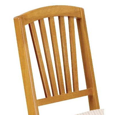 Set Of 2 Slat Back Folding Chair Oak Brown - Stakmore 5 Set Of 2 Slat Back Folding Chair Oak Brown - Stakmore - Image 3