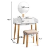 Costway Wooden Vanity Makeup Dressing Table Stool Round W/Drawer -Furniture Specialty Store GUEST 1617463f 1417 4185 bd9a 836a0bd5bc14