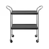 Cosco Stylaire 2 Tier Serving Cart Black/Silver -Furniture Specialty Store GUEST 163532c6 76c1 4417 af16 425b189b14b4