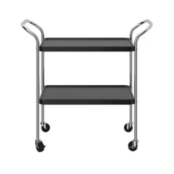 Cosco Stylaire 2 Tier Serving Cart Black/Silver