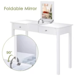 Costway Vanity Table Dressing Table Flip Top Desk Furniture White -Furniture Specialty Store GUEST 1645fa62 7554 4e09 807f 96c9c4effcb3