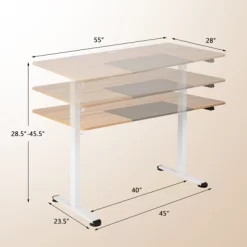 Costway Electric Height Adjustable Standing Desk, Sit To Stand Computer Workstation Home Office Desk -Furniture Specialty Store GUEST 165d0907 3fd9 4864 8e8b 39e4d9999d34