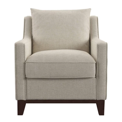 Madge Tweed Accent Chair Oatmeal - Inspire Q 4 Madge Tweed Accent Chair Oatmeal - Inspire Q - Image 2