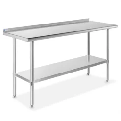 GRIDMANN Stainless Steel Tables With Backsplash And Undershelf, NSF Commercial Kitchen Work & Prep Tables For Restaurant And Home -Furniture Specialty Store GUEST 1807d66f d45b 469b b2dc ba481e33071c