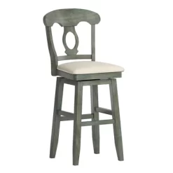 29" South Hill Napoleon Back Wood Swivel Height Barstool - Inspire Q -Furniture Specialty Store GUEST 18549032 9f10 4d88 bbd0 1e8dd8f143a5