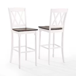 Set Of 2 Shelby Barstools Distressed White - Crosley