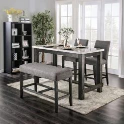 Norelo Upholstered Counter Height Bench Gray - HOMES: Inside + Out -Furniture Specialty Store GUEST 19856d8d da69 4e32 b877 894dda2f25cd