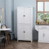 HOMCOM 72" Freestanding 4-Door Kitchen Pantry, Storage Cabinet Organizer With 4-Tiers, And Adjustable Shelves, White -Furniture Specialty Store GUEST 199a8a81 9a79 4a29 98c4 425d80186e81