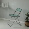 Fabulaxe Acrylic Folding Party Transparent Chair With Double Hinged Back | Indoor Outdoor Portable Commercial Seat With Silver Metal Frame For Home, Office, Wedding Party, Picnic, And Kitchen Dining -Furniture Specialty Store GUEST 19cae210 22c7 47cc bf61 428de2ce82aa