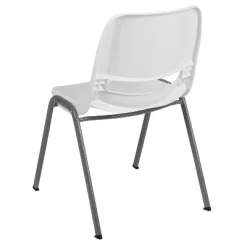 Emma And Oliver White Ergonomic Shell Student Stack Chair - Classroom Chair / Office Guest Chair -Furniture Specialty Store GUEST 19dc374f f025 45ef aaf5 162f882fad7b