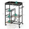 Costway 4-Tier Kitchen Carts Rolling Serving Trolley Wine Rack Removable Tray Basket 2 Costway 4-Tier Kitchen Carts Rolling Serving Trolley Wine Rack Removable Tray Basket -Furniture Specialty Store GUEST 1a3410eb 1160 4ba0 a0ad be7f349fcb5d