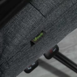 Vinsetto Executive Linen-Feel Fabric Office Chair High Back Swivel Task Chair With Adjustable Height Upholstered Retractable Footrest, Headrest And Padded Armrest -Furniture Specialty Store GUEST 1a517a17 7b93 4719 9d84 ea983bf31461