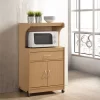 Microwave Kitchen Cart In Beech Brown - Hodedah -Furniture Specialty Store GUEST 1ae4d955 4560 4455 b7ab f3b4318cb42d