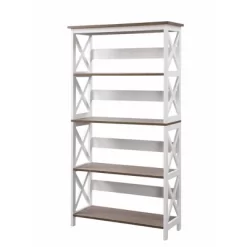 60" Oxford 5 Tier Bookcase - Breighton Home -Furniture Specialty Store GUEST 1b1aff02 e7c8 4d6e 8d1e 5085b0bc358d