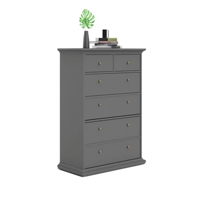Sonoma 6 Drawer Chest In Black Lead - Tvilum 8 Sonoma 6 Drawer Chest In Black Lead - Tvilum - Image 6
