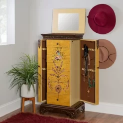 Beatrice Antique Parchment Hand Painted Jewelry Armoire - Powell Company -Furniture Specialty Store GUEST 1c0f35c0 dd81 4c43 99d7 e7ef1c3bd09e