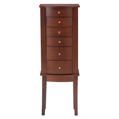 Francesca Jewelry Armoire Merlot Brown - Powell Company 5 Francesca Jewelry Armoire Merlot Brown - Powell Company - Image 3