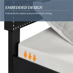 Yaheetech Upholstered Bed Frame With Button-Tufted Headboard 20 Yaheetech Upholstered Bed Frame With Button-Tufted Headboard -Furniture Specialty Store GUEST 1c490dff 44de 4aa8 b46f e06273e5d386