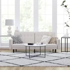 Merrick Lane Mid Century Modern Split-Back Sofa Futon With 3 Recline Positions