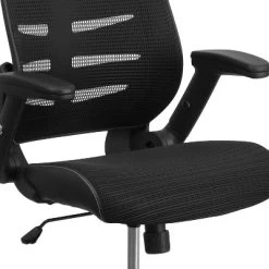 Emma And Oliver High Back Black Mesh Swivel Ergonomic Office Chair With Adjustable Flip-Up Arms -Furniture Specialty Store GUEST 1ccefb27 b9d9 4cef 838b 158a83ebd414
