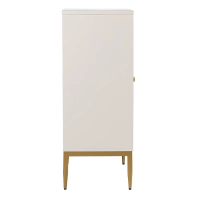 Nessnal 2 Door Accent Cabinet Cream/Gold - Aiden Lane 7 Nessnal 2 Door Accent Cabinet Cream/Gold - Aiden Lane - Image 5