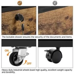 Yaheetech Vintage File Cabinet With 2 Drawers And Storage Shelves For Home, Office -Furniture Specialty Store GUEST 1de4d103 b836 425c bc2f 0f6860257730