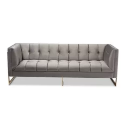Ambra Velvet Sofa - Baxton Studio