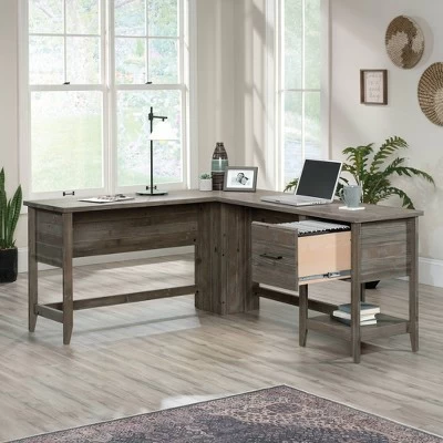 Summit Station L-Shaped Desk Pebble Pine - Sauder 4 Summit Station L-Shaped Desk Pebble Pine - Sauder - Image 2