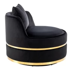 360 Degree Swivel Accent Chair, Velvet Upholstered Barrel Chair With Cushion-ModernLuxe -Furniture Specialty Store GUEST 1e35fb69 6b15 47ec 8259 8ee536bb1c2b