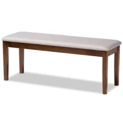 Teresa Fabric Upholstered And Wood Dining Bench - Baxton Studio -Furniture Specialty Store GUEST 1e684b51 e874 4302 8f09 d5bd38f3820d