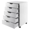 Halifax 5 Drawer Cabinet With Casters White - Winsome -Furniture Specialty Store GUEST 1ed4be72 efb1 4250 a8e6 1fcb8c1ceb4d