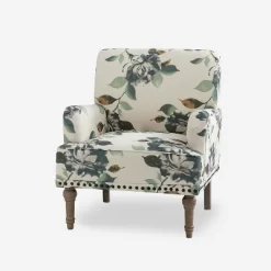 Reggio Traditional Wooden Upholstered Armchair With Floral Patterns And Nailhead Trim | ARTFUL LIVING DESIGN -Furniture Specialty Store GUEST 1f19b67e d2e8 4271 abe1 9ed97db08c72