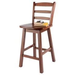 Scalera Ladder Back Swivel Seat Barstool Walnut - Winsome -Furniture Specialty Store GUEST 1f44c2e6 ca79 4a6d a588 8cd3d8e7b600