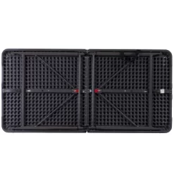 Flash Furniture 4-Foot Height Adjustable Bi-Fold Dark Gray Plastic Folding Table With Carrying Handle -Furniture Specialty Store GUEST 1f50ac19 0641 47b8 84d0 0a73c8c1de48