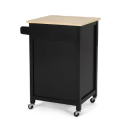 Maynard Contemporary Glass Paneled Kitchen Cart Natural/Black - Christopher Knight Home -Furniture Specialty Store GUEST 1f776ea5 84a7 42b0 ad5e d27acbd495a2