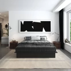 King Milania Faux Leather Upholstered Platform Bed - Room & Joy -Furniture Specialty Store GUEST 1fd4a429 c17e 4b3c 8cb5 82886a59d930