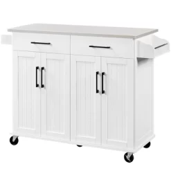 Yaheetech Large Kitchen Cart Kitchen Island On Wheels With Stainless Steel Countertop 19 Yaheetech Large Kitchen Cart Kitchen Island On Wheels With Stainless Steel Countertop -Furniture Specialty Store GUEST 200919cd bee4 4dc1 8ced a5d974a15111