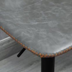 HOMCOM Adjustable Bar Stools Set Of 4, Swivel Bar Height Chairs Barstools Padded With Back For Kitchen, Counter, And Home Bar, Gray -Furniture Specialty Store GUEST 20d37ac1 fc5d 4353 8b62 840257e8f750