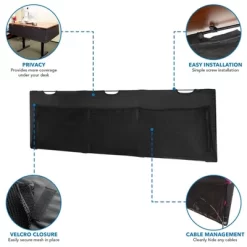 Mount-It! Under Desk Modesty Panel For Office Desks And Sit Stand Workstations | Mesh Organizer Pockets For Cables And Wires | 60 Inches Wide | Black -Furniture Specialty Store GUEST 2157e727 f0d4 470f bf15 b0b5e64b2ede
