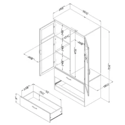 Acapella Wardrobe Armoire - South Shore 14 Acapella Wardrobe Armoire - South Shore -Furniture Specialty Store GUEST 21da383e 0221 4361 8c62 6d89dec0c9ef