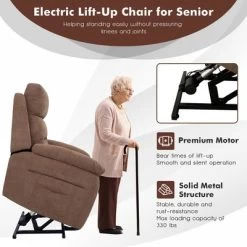 Costway Power Lift Recliner Chair Sofa For Elderly W/ Side Pocket & Remote Control GreyBrown 16 Costway Power Lift Recliner Chair Sofa For Elderly W/ Side Pocket & Remote Control GreyBrown -Furniture Specialty Store GUEST 224db807 4757 4139 acc2 cc287856bfd7