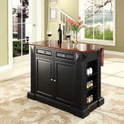 Drop Leaf Breakfast Bar Top Kitchen Island - Black - Crosley -Furniture Specialty Store GUEST 2264c362 4219 4319 bff2 c4852444d905
