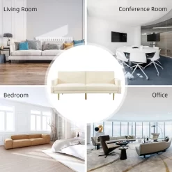 Lanna 76"Wide Vegan Leather Modern Style Convertible Futon Sofa Bed For Living Room Guest Bedroom | ARTFUL LIVING DESIGN -Furniture Specialty Store GUEST 22b210fb b3f2 4b5d 94bb 01e6aa4fff94